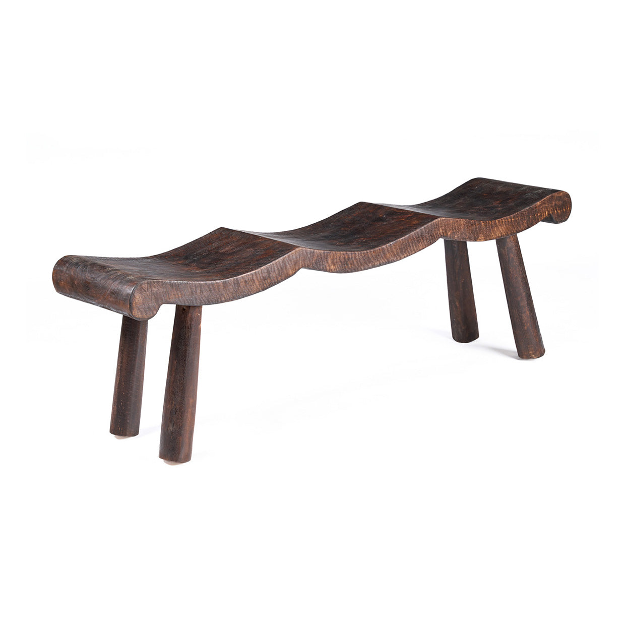 Banc Lombok Wave – Noyer foncé – M