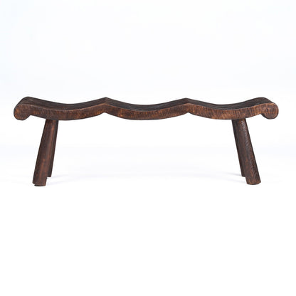 Banc Lombok Wave – Noyer foncé – M