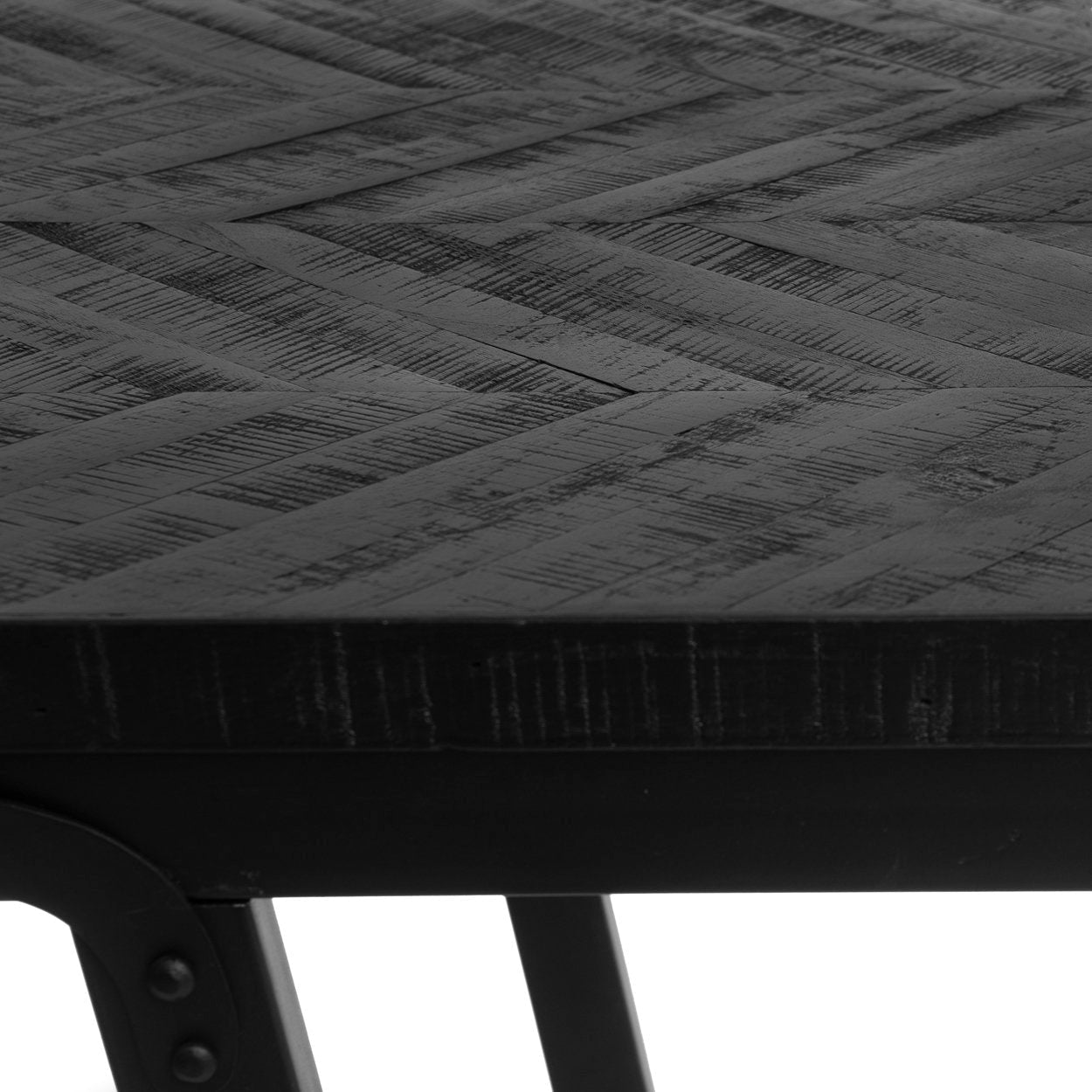 Table haute Chevron – Noire – 140 cm