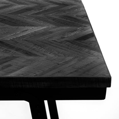 Table haute Chevron – Noire – 140 cm