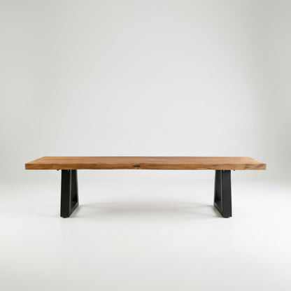 Banc en teck et fer – Naturel – 220 cm