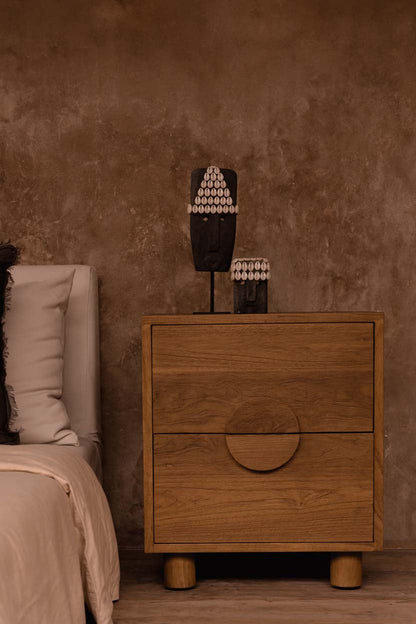 Table de chevet Eclipse – Teck naturel