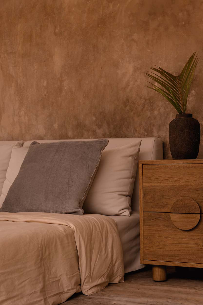 Table de chevet Eclipse – Teck naturel