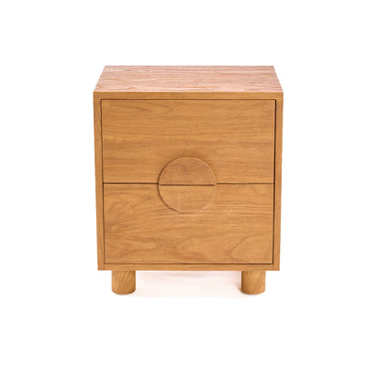 Table de chevet Eclipse – Teck naturel